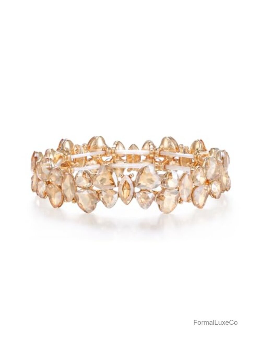 Marquise Rhinestone Stretch Bracelet Bridal Wedding Jewelry